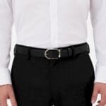 Montblanc Cintura con fibbia ad ardiglione a ferro di cavallo finitura palladio lucido - immagine 4