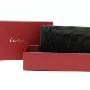 Cartier Portafoglio "Happy Birthday" Pelle smaltata Nero ref L3001118