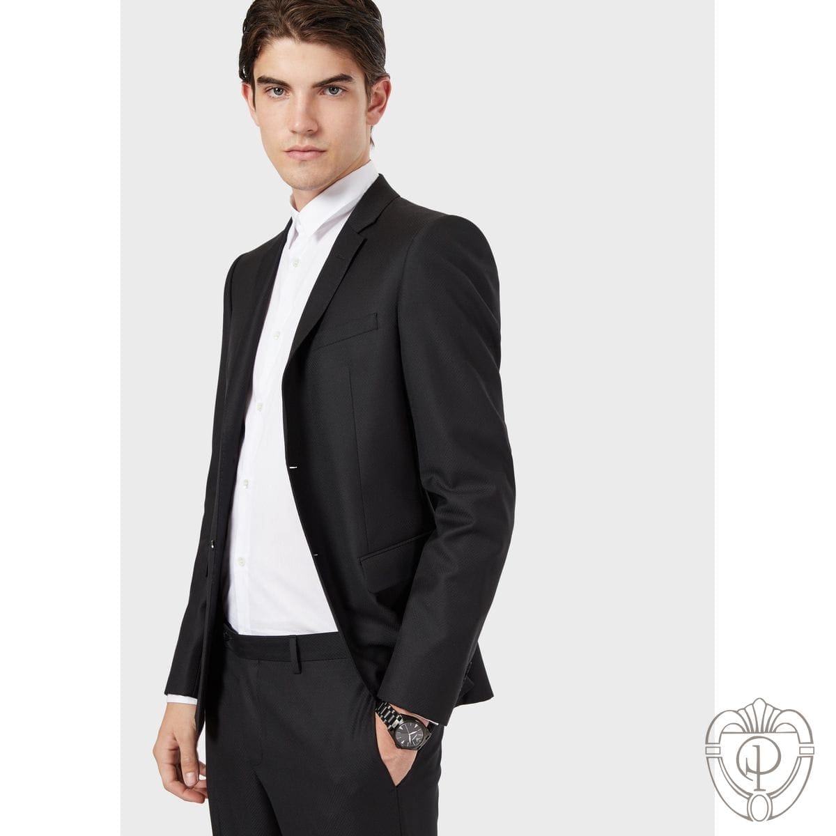 EMPORIO ARMANI Orologio quadrante nero sunray - immagine 3