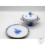 Herend zuccheriera con piatto decoro apponyi azzurro - immagine 3