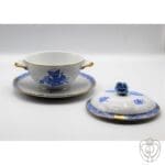 Herend zuccheriera con piatto decoro apponyi azzurro - immagine 2