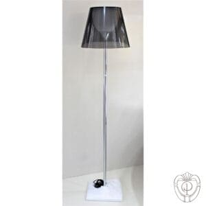 Piantana in acciaio con doppio Paralume