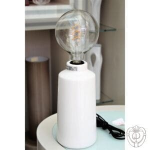 Lampada ceramica bianca Grande