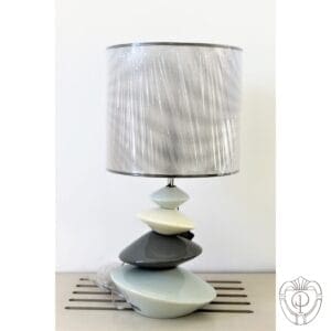 Lampada tavolo ceramica bicolor