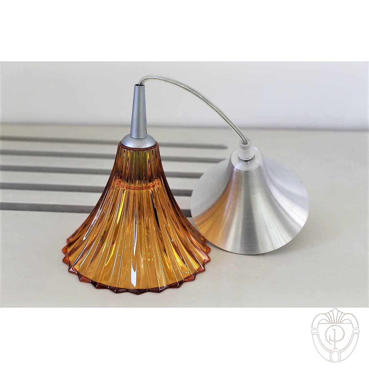 Baccarat lampada a sospensione color miele
