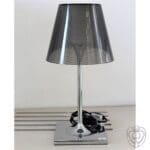 Lampada da tavolo doppio paralume grigio