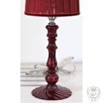 Lampada ET VOILA paralume organza rosso Base rosso - immagine 3