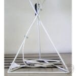 Lampada da tavolo metallo satinato bianco - immagine 3