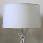 Lampada da tavolo metallo satinato bianco - immagine 4