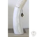 Lampada conica  in ceramica lucida bianca - immagine 3