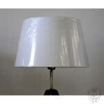 Lampada ceramica grigia lucida con rilievi plisset - immagine 4