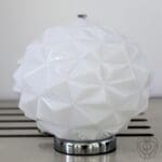 Lampada sfera sfaccettata Murano bianco - immagine 3