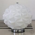 Lampada sfera sfaccettata Murano bianco - immagine 4