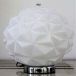 Lampada sfera sfaccettata Murano bianco - immagine 2