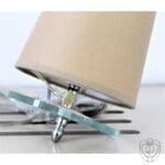 Lampada con paralume beige base mobile in vetro - immagine 2