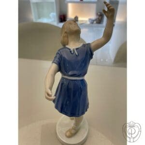 Royal Copenhagen Statuina Ballerina Con Abito Blu