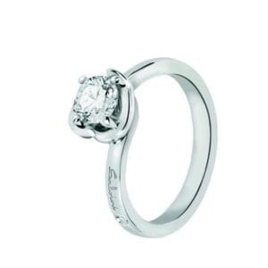 Salvini anello eternity solitario oro bianco e diamanti abbraccio