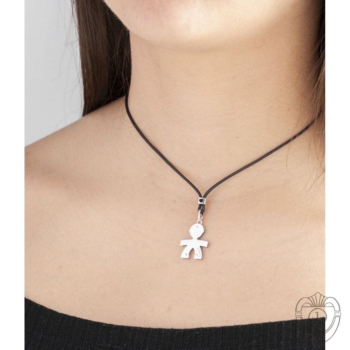 Lebebè Ciondolo Classico Bimbo Oro Bianco - immagine 3