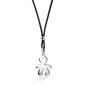 Lebebè Ciondolo Classico Bimbo Oro Bianco