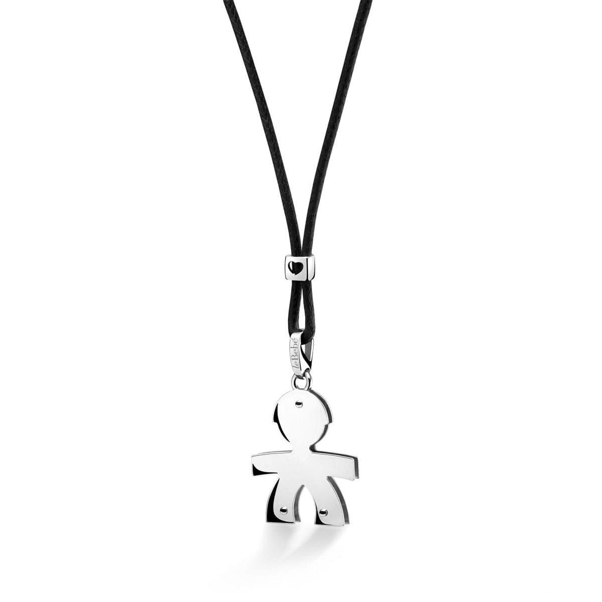 Lebebè Ciondolo Classico Bimbo Oro Bianco - immagine 1