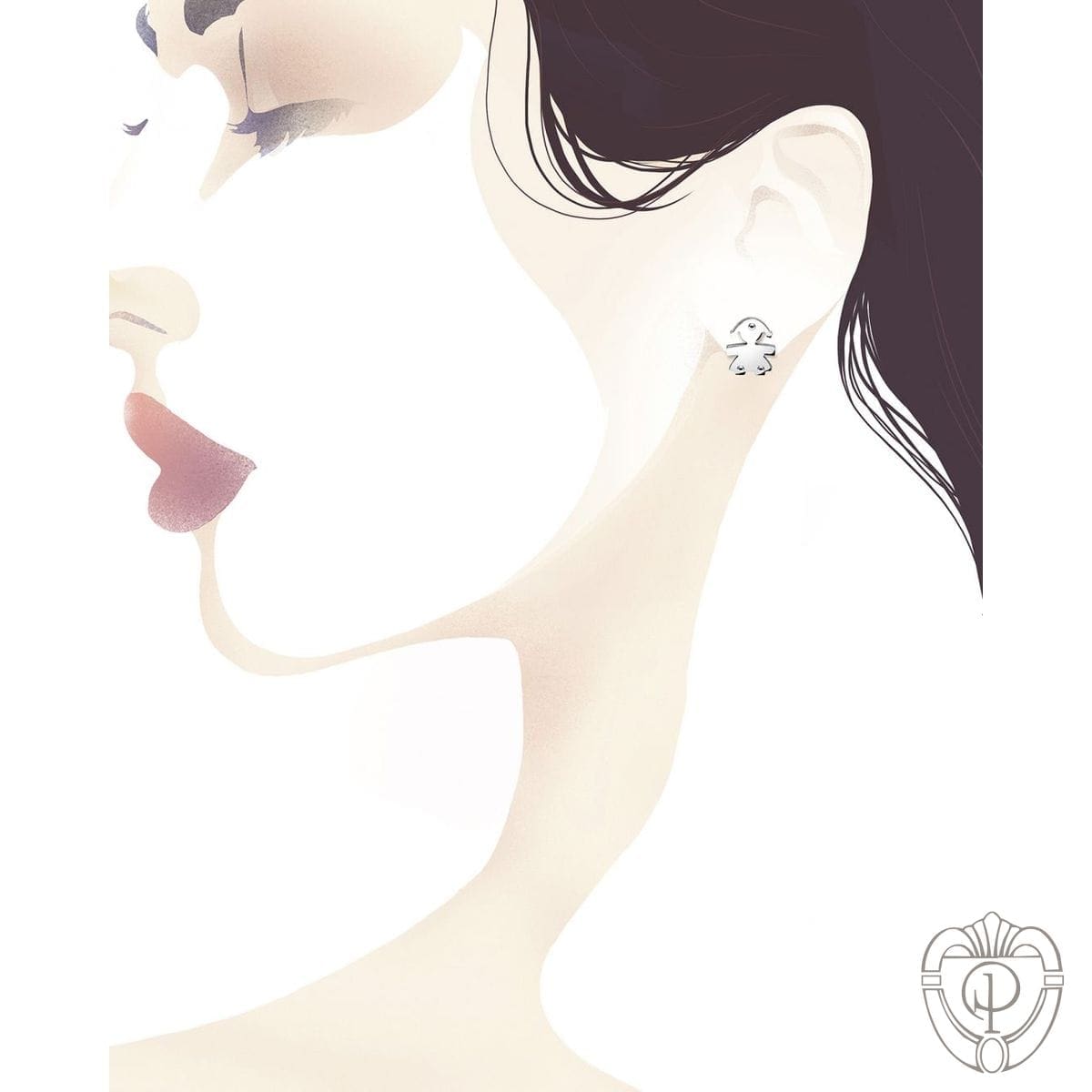 Lebebè orecchini classici bimba oro bianco - immagine 2