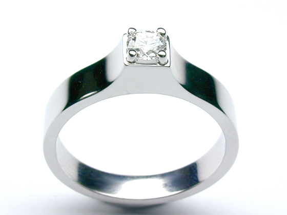 Salvini anello solitario oro bianco diamante