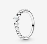 Anello Pandora Bianco Latte Decorato con Sfere