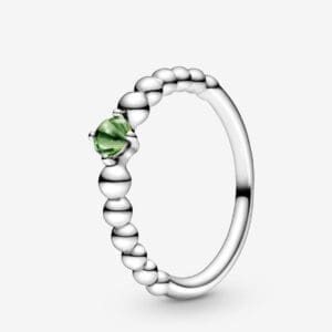 Anello Pandora Verde Primavera Decorato con Sfere