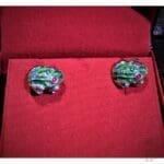 Antorà gemelli argento smalto rana - immagine 2