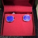 Antorà gemelli in argento e lapislazzuli - immagine 3