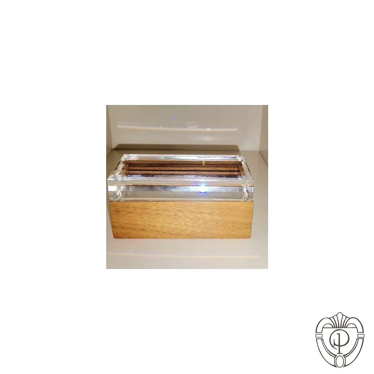 Swarovski scatola in cristallo e legno massello