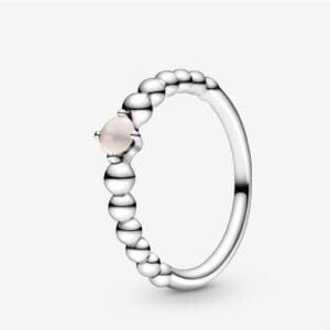 Anello Pandora Rosa Cipria Decorato con Sfere