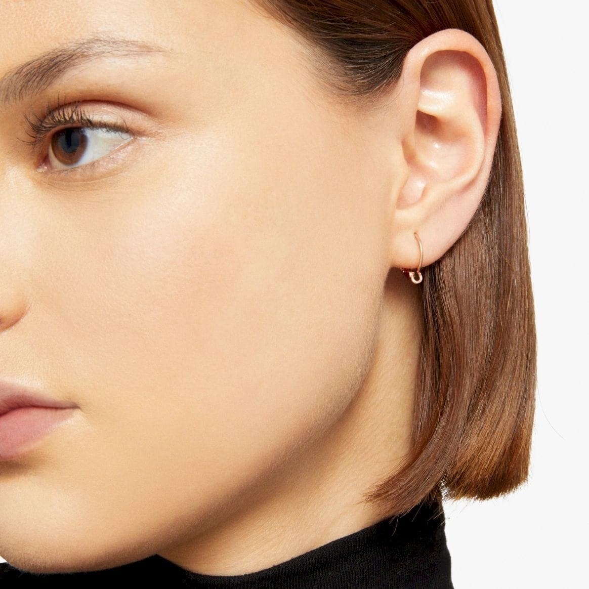 DoDo Orecchino Hoop Essentials porta ciondolo oro rosa - immagine 4