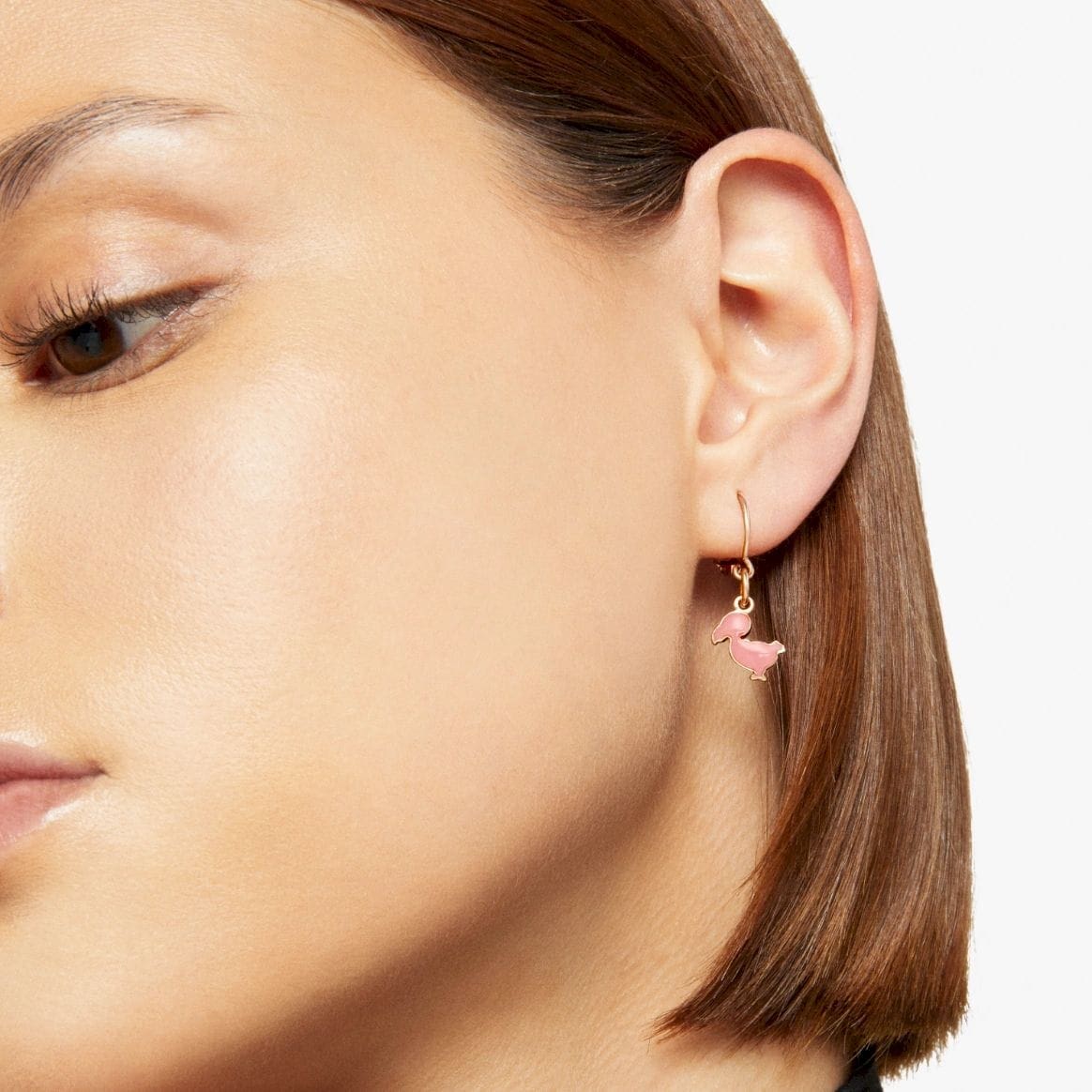 DoDo Orecchino Hoop Essentials porta ciondolo oro rosa - immagine 3