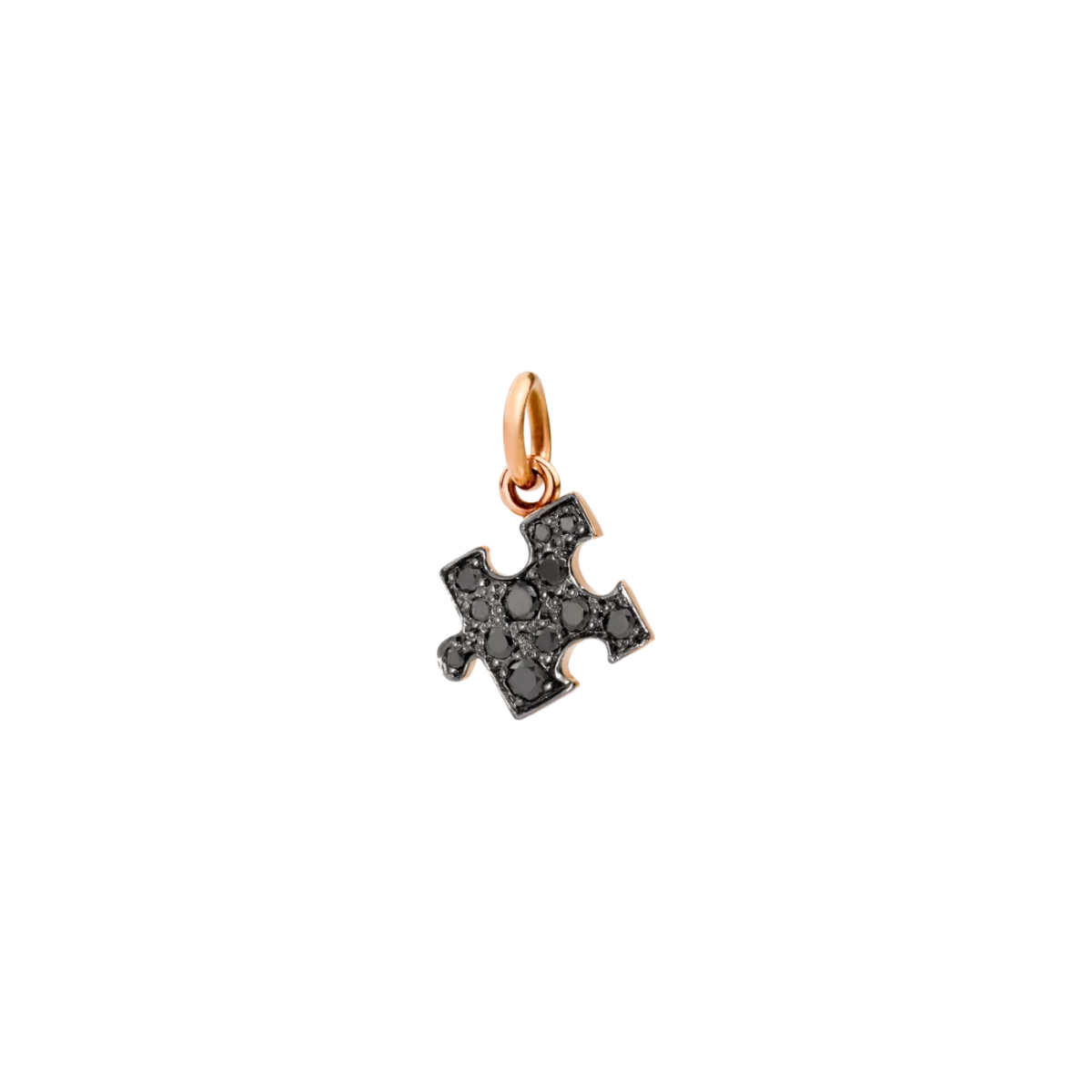 Dodo Ciondolo Puzzle Oro 9kt Diamanti Neri - immagine 1