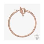 Bracciale Pandora Moments con Maglia Snake e Barretta a T - immagine 2