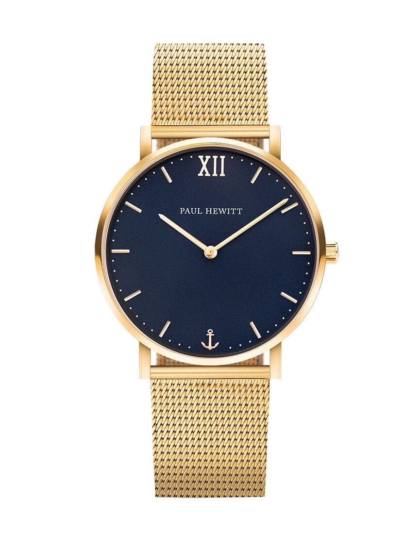 Front-Uhr-Sailor-Line-Blue-Lagoon-IP-Gold-Metallband-IP-Goldvos3uja2mzl4K_risultato Paul Hewitt Orologio Sailor Blue Lagoon Oro Mesh 39mm - immagine 1