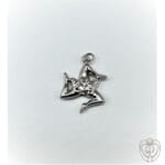 Ciondolo trinacria sicilia in oro bianco 18kt - immagine 3