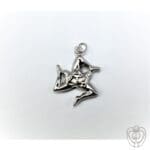 Ciondolo trinacria sicilia in oro bianco 18kt - immagine 2