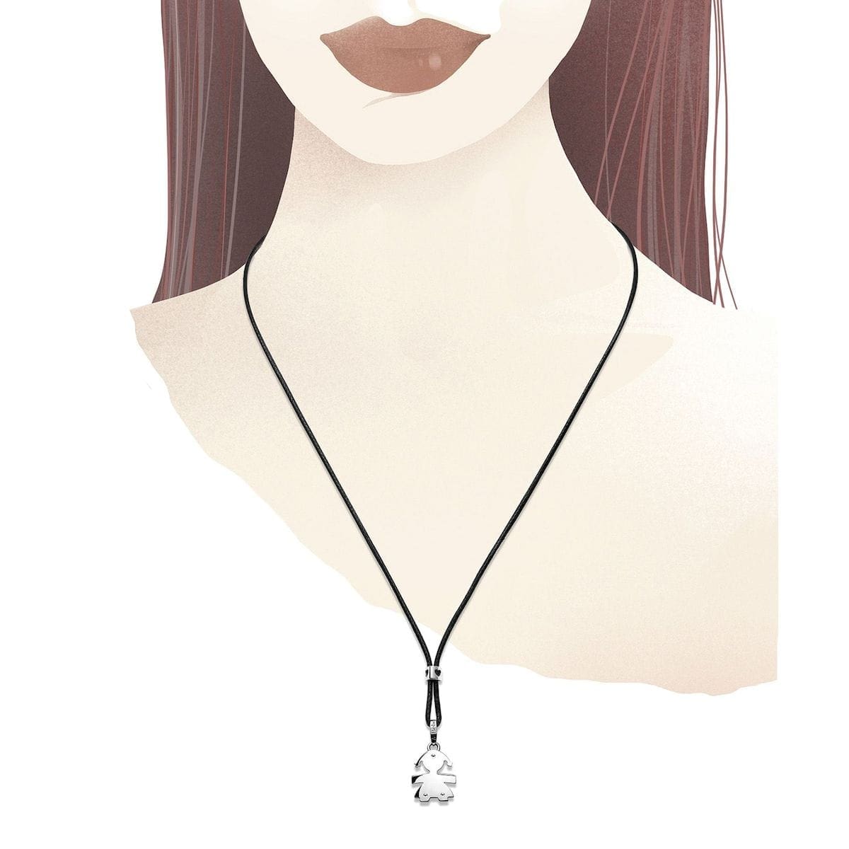 Lebebé I Cuccioli ♡ Ciondolo Bimba Oro Bianco - immagine 2