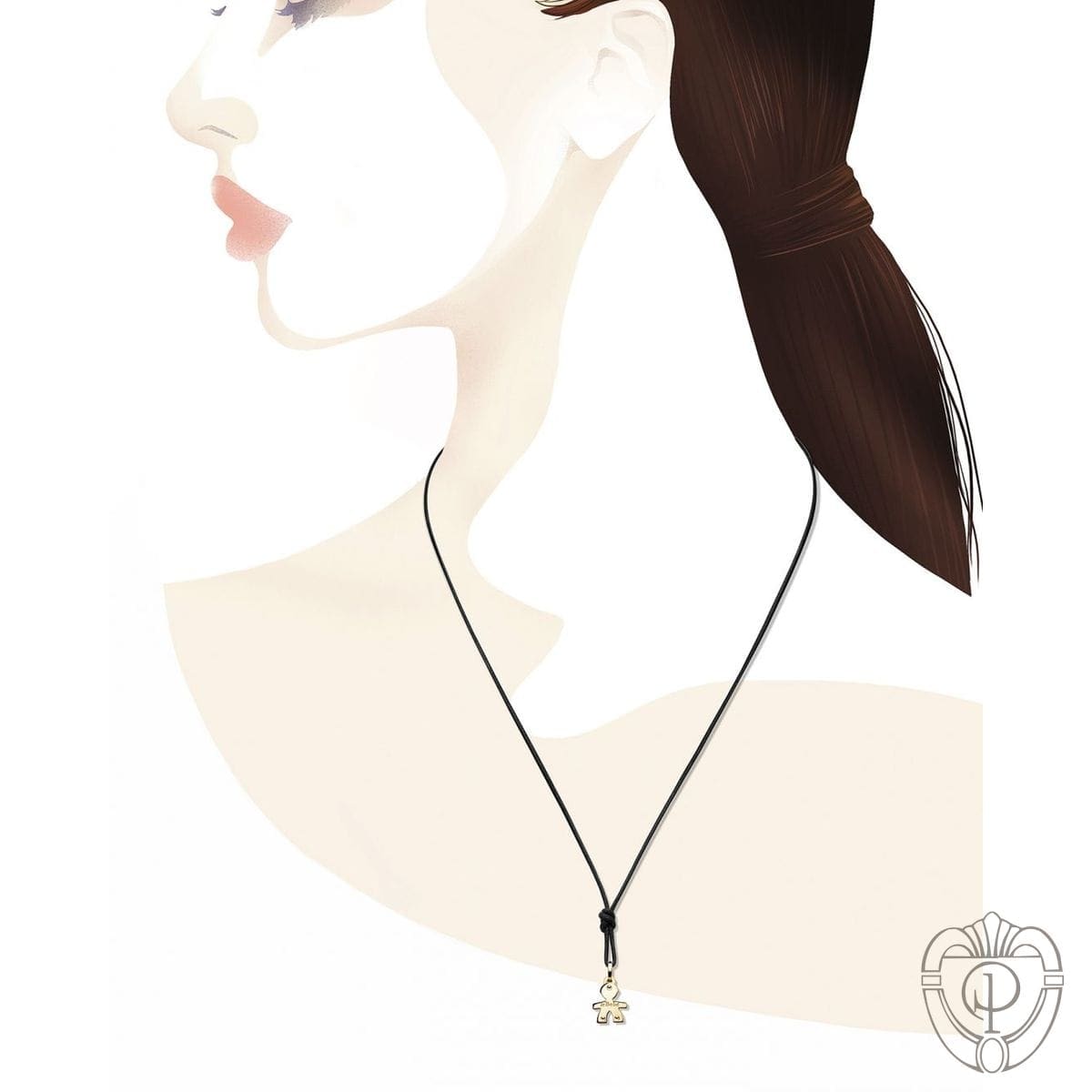 LeBebé I Mini ♡ Ciondolo Bimbo Oro Giallo - immagine 2