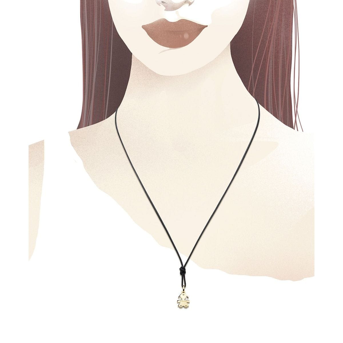 Lebebé I Mini ♡ Ciondolo Bimba Oro Giallo - immagine 2