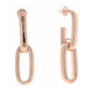 Orecchini Catena Pesavento Argento Oro Rosa