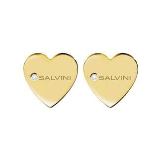 Orecchini Salvini i segni cuore oro giallo e diamanti