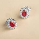 Mirco Visconti orecchini in oro bianco rubino e diamanti - immagine 3