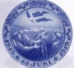 Royal Copenhagen Bing & Grøndahl Piatto Commemorativo Valdemar, 1219 - 15 JUNI - 1919