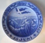 Royal Copenhagen Bing & Grøndahl Piatto Commemorativo Valdemar, 1219 - 15 JUNI - 1919 - immagine 3