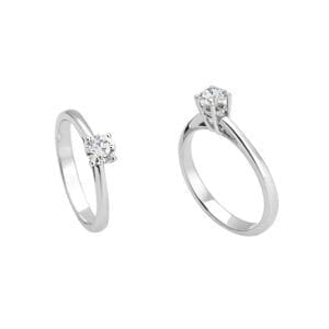 Mirco Visconti Anello Solitario Oro bianco e Diamante