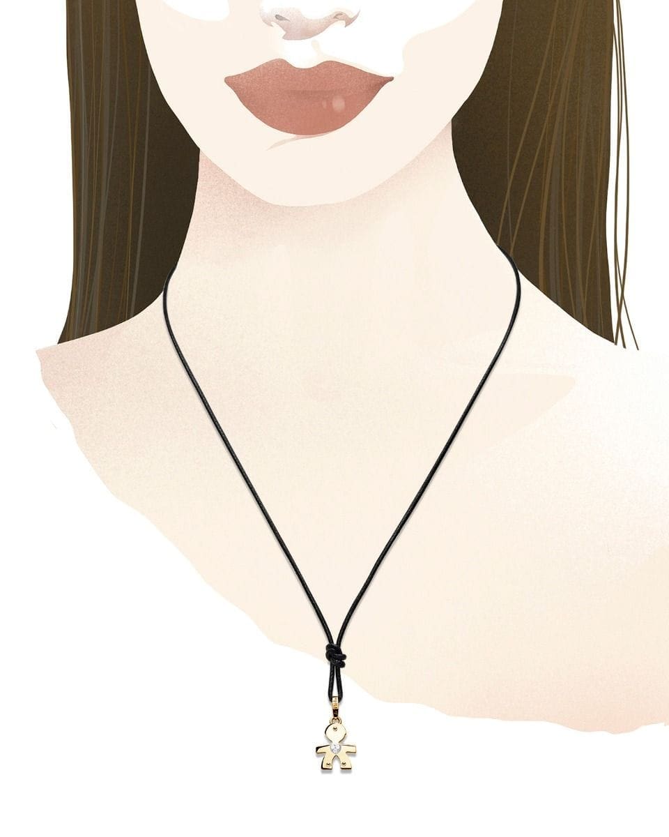 LeBebé  I diamantini ♡ ciondolo bimbo oro giallo e diamanti - immagine 2