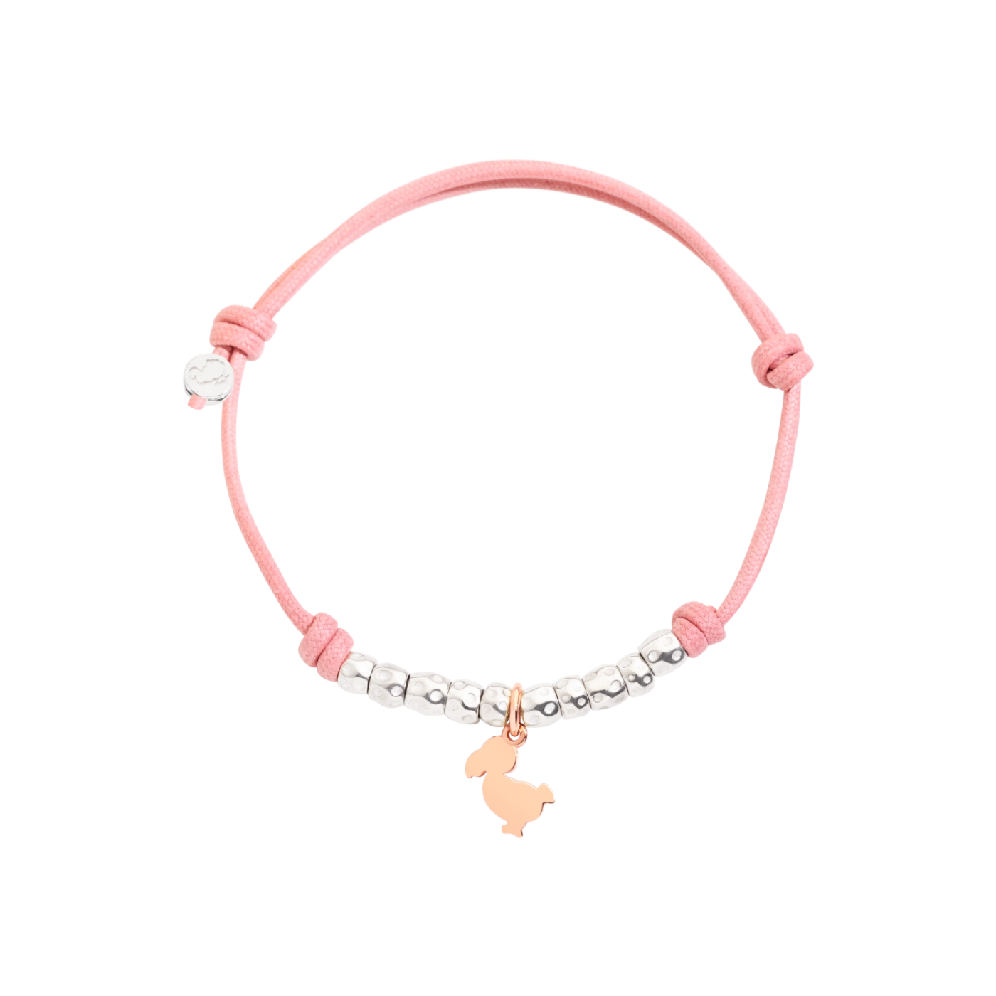 DBB9032_PJUNI_0009A_010_Dodo_baby-junior-cord-bracelet-9k-rose-gold-silver-cotton DoDo Bracciale Cordino Junior Bambina - immagine 1